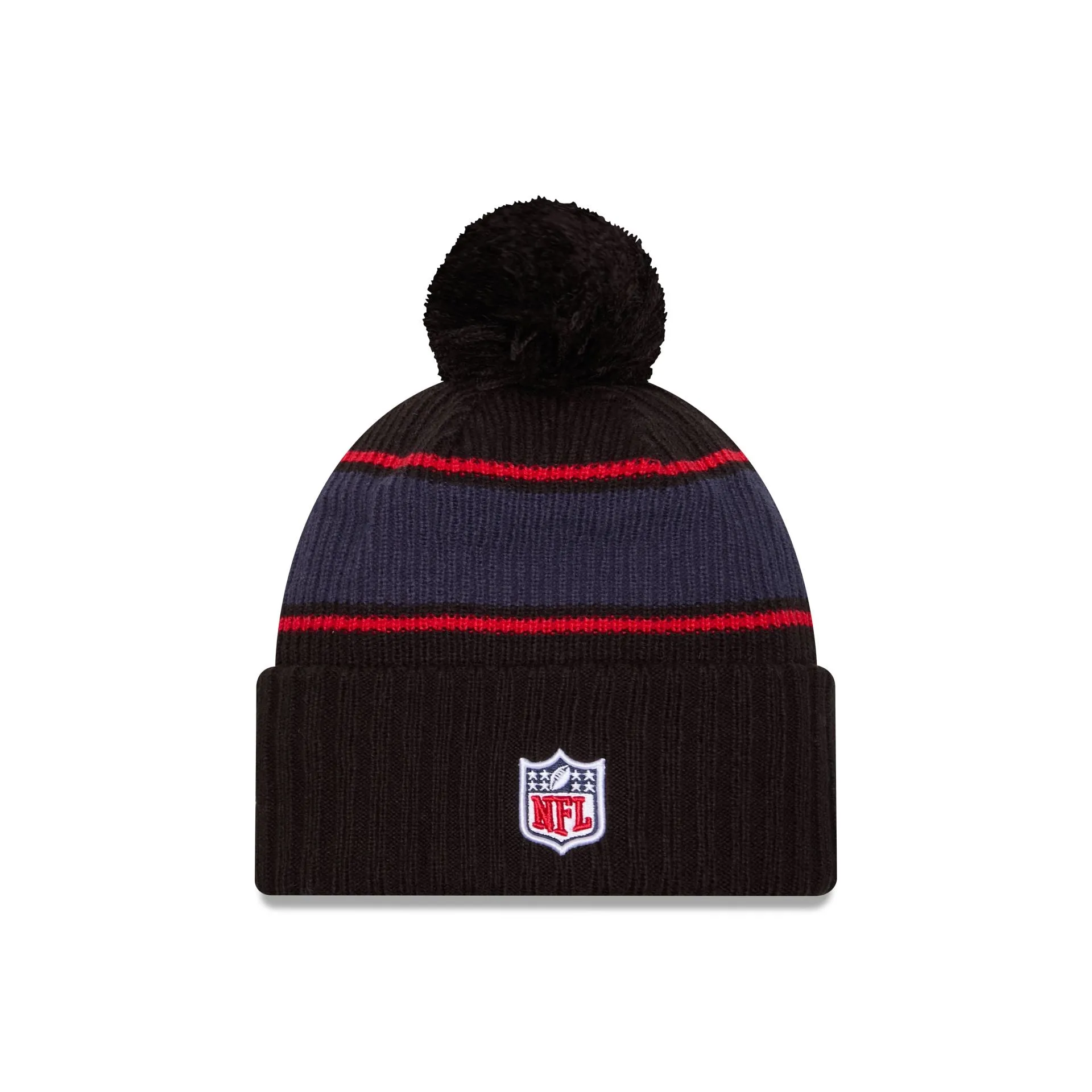 New England Patriots 2024 Cold Weather Black Pom Knit Hat sold by New Era product image thumbnail 2