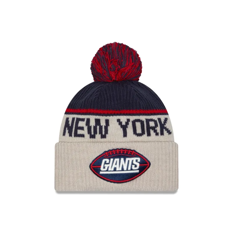 New York Giants 2024 Cold Weather Historic Pom Knit Hat sold by New Era