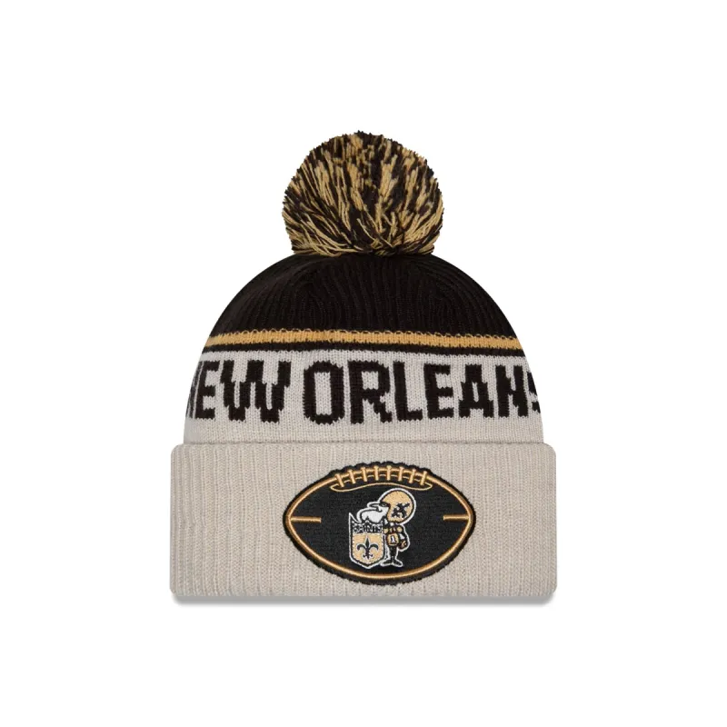 New Orleans Saints 2024 Cold Weather Historic Pom Knit Hat sold by New Era