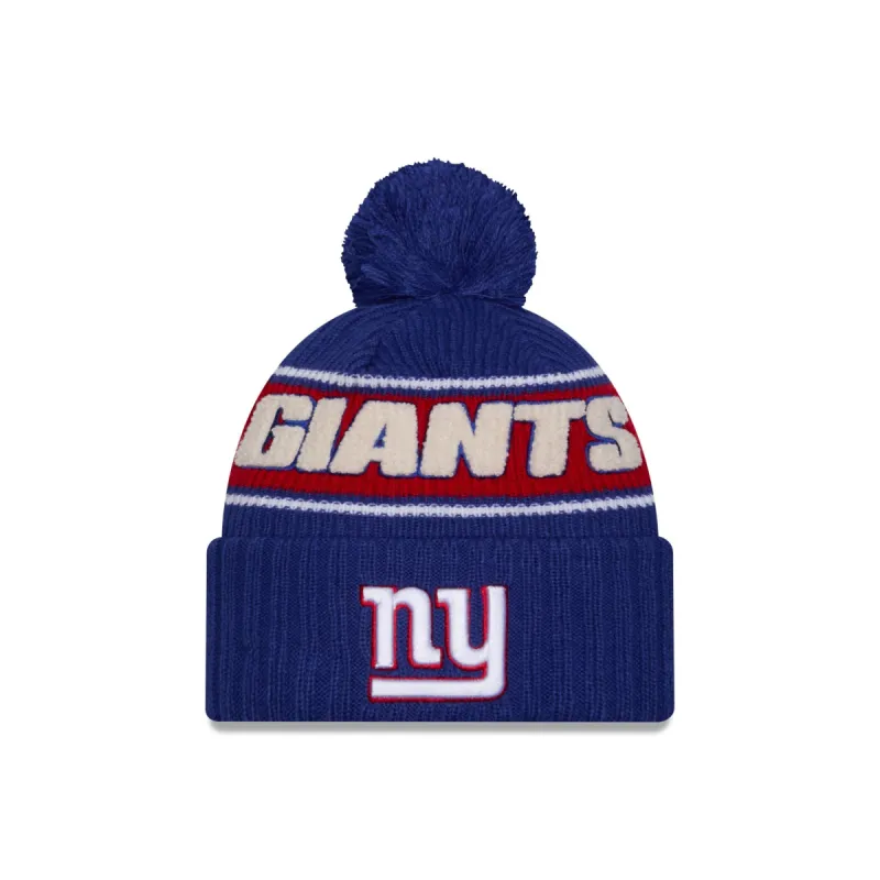 New York Giants 2024 Cold Weather Sport Pom Knit Hat sold by New Era