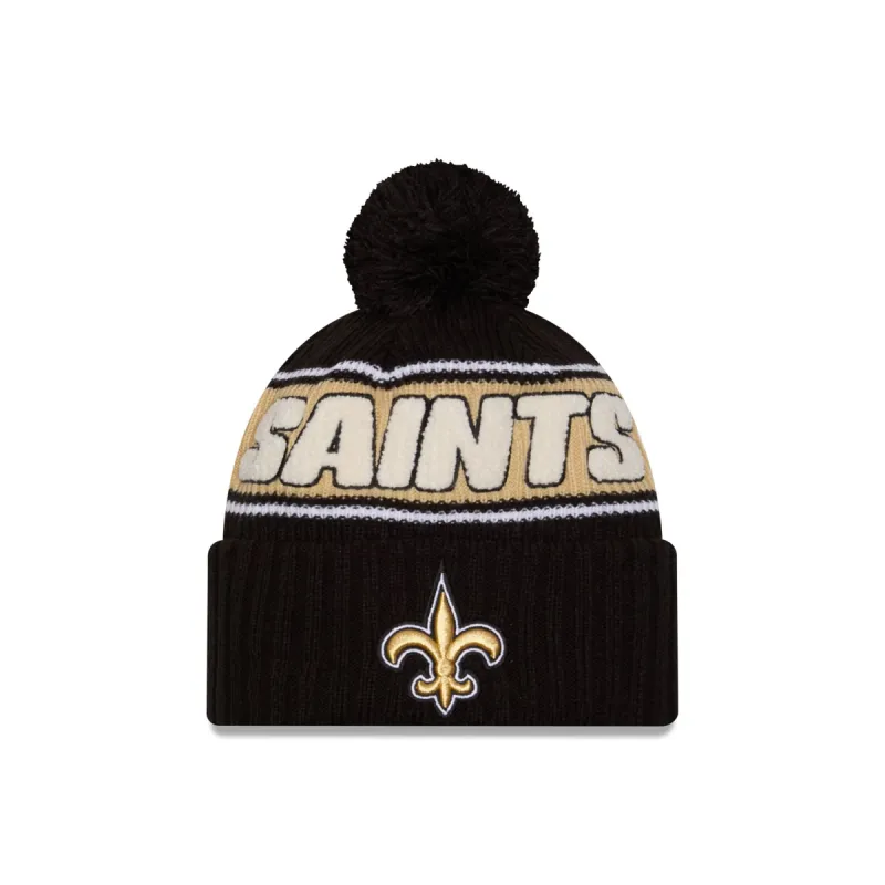 New Orleans Saints 2024 Cold Weather Sport Pom Knit Hat sold by New Era