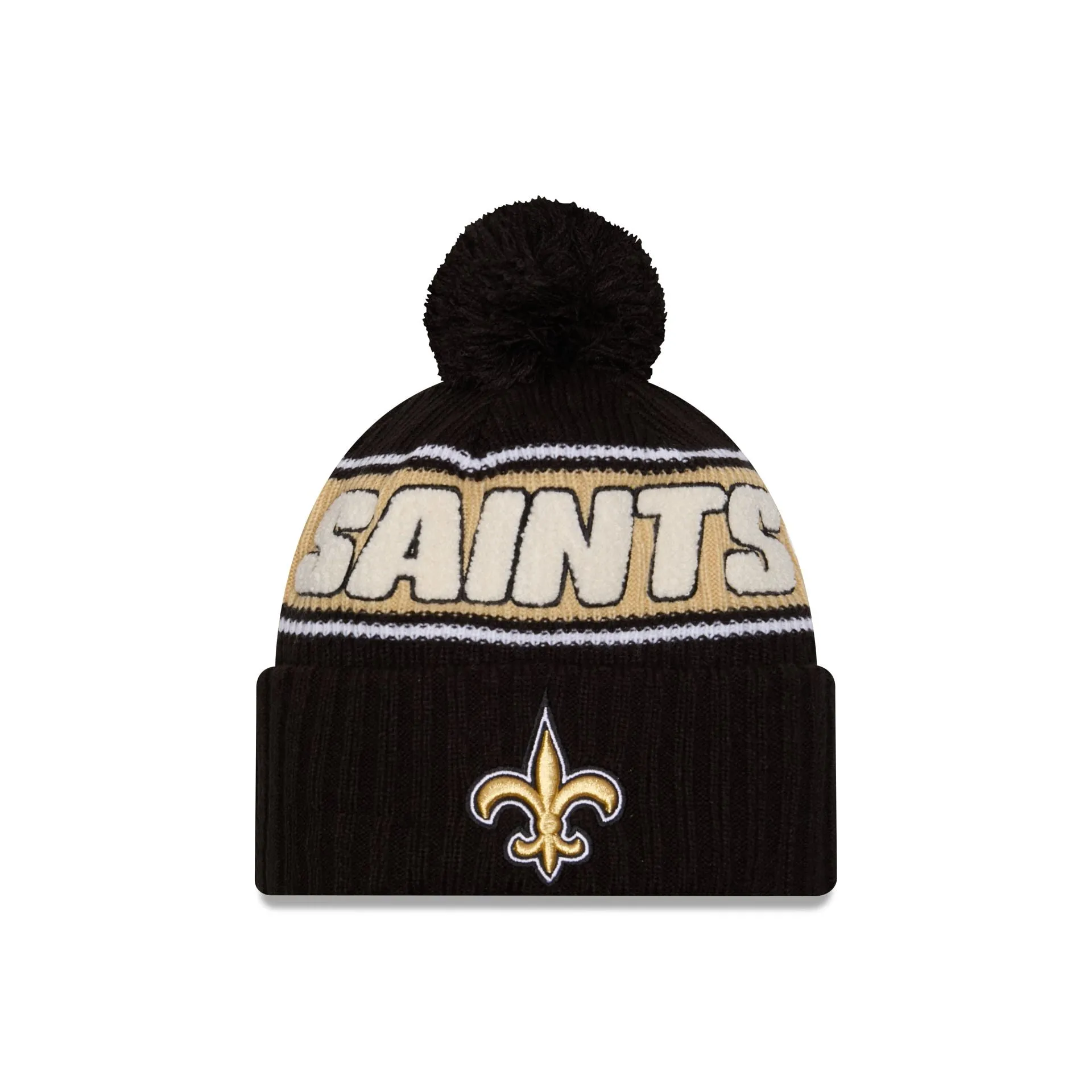 New Orleans Saints 2024 Cold Weather Sport Pom Knit Hat sold by New Era