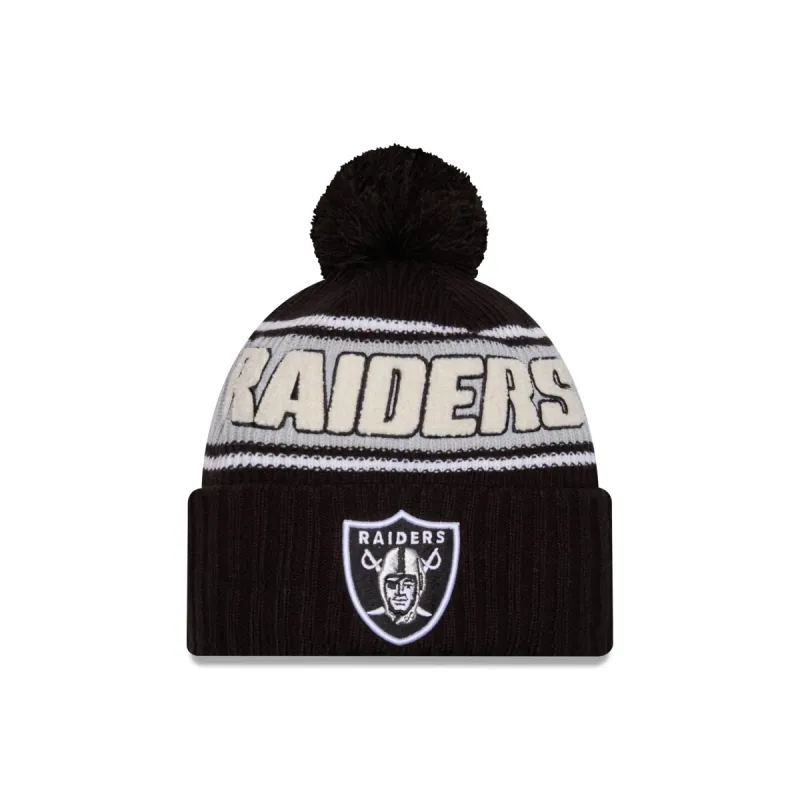 Las Vegas Raiders 2024 Cold Weather Sport Pom Knit Hat sold by New Era