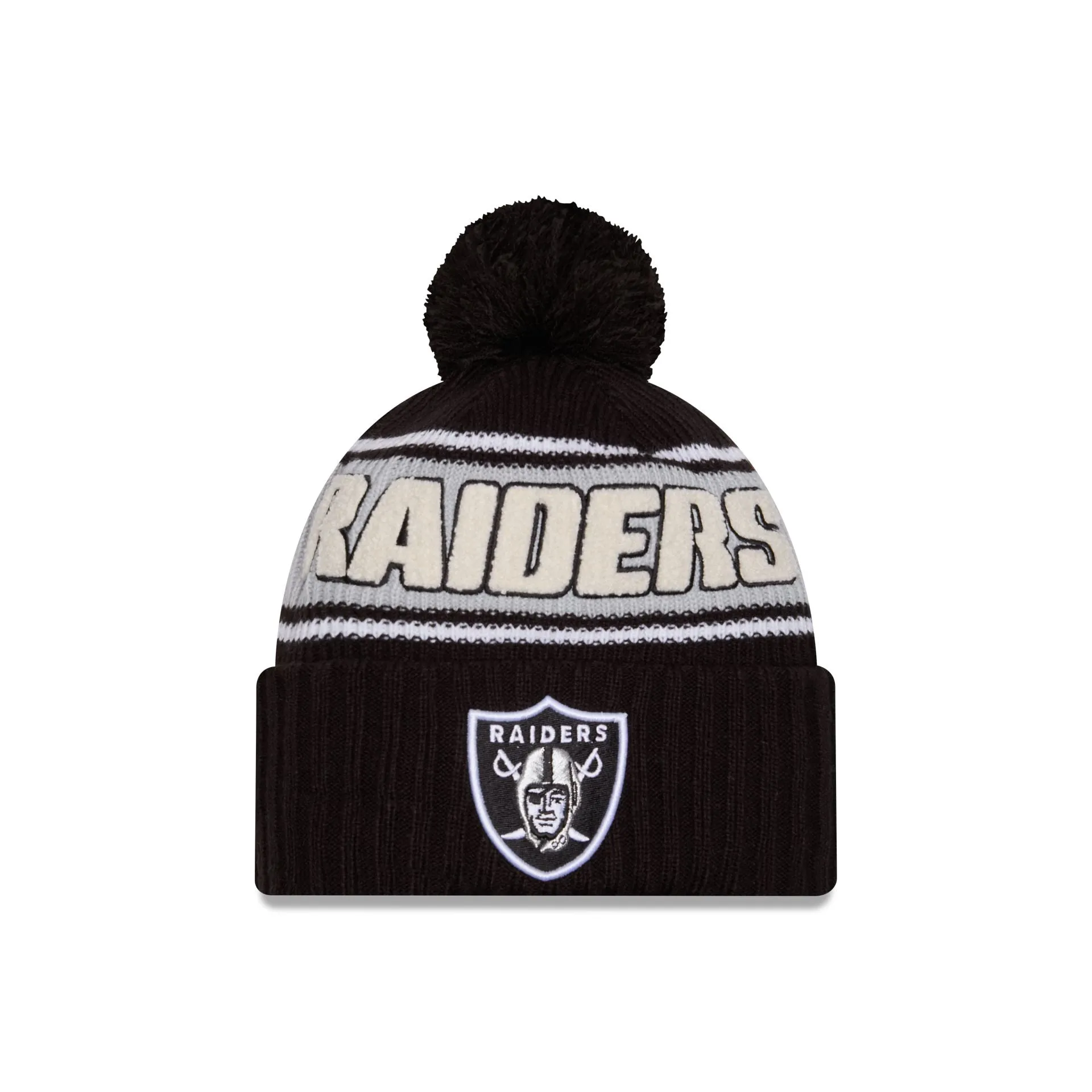 Las Vegas Raiders 2024 Cold Weather Sport Pom Knit Hat sold by New Era