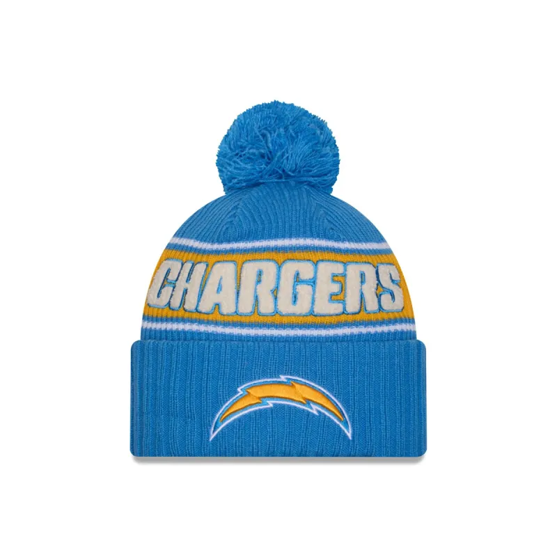 Los Angeles Chargers 2024 Cold Weather Sport Pom Knit Hat sold by New Era