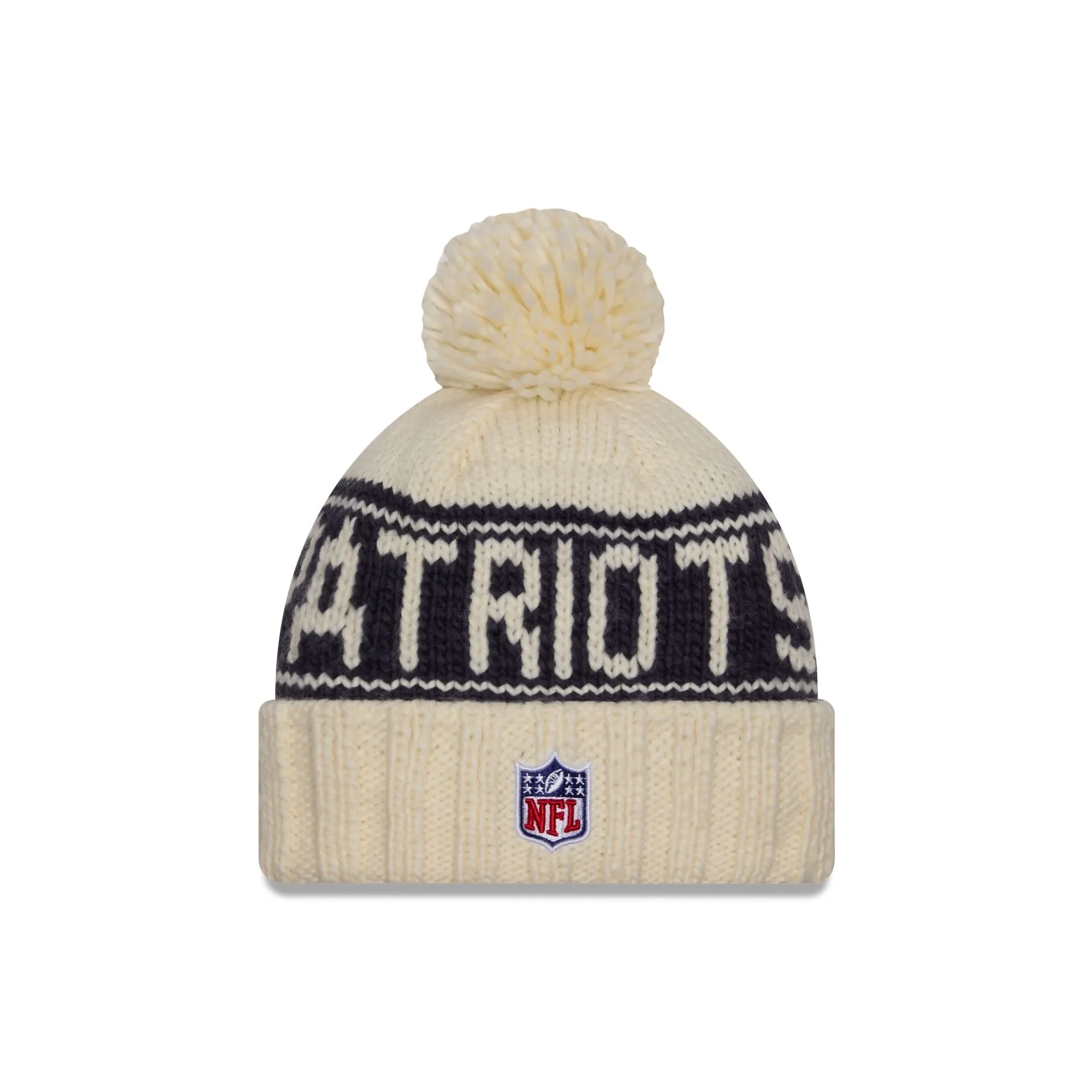 New England Patriots 2024 Cold Weather Chrome Pom Knit Hat sold by New Era product image thumbnail 2
