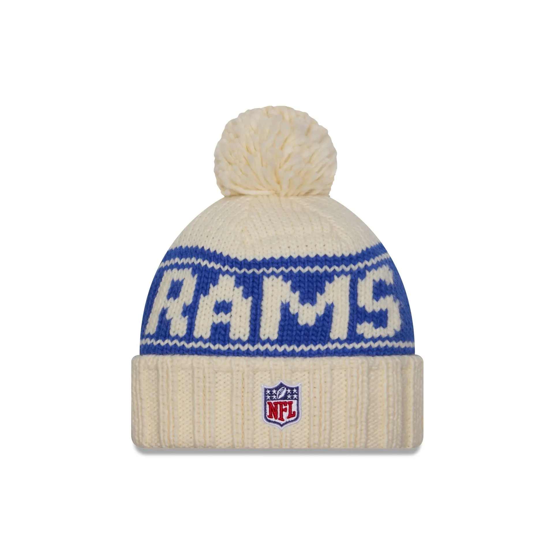 Los Angeles Rams 2024 Cold Weather Chrome Pom Knit Hat sold by New Era product image thumbnail 2