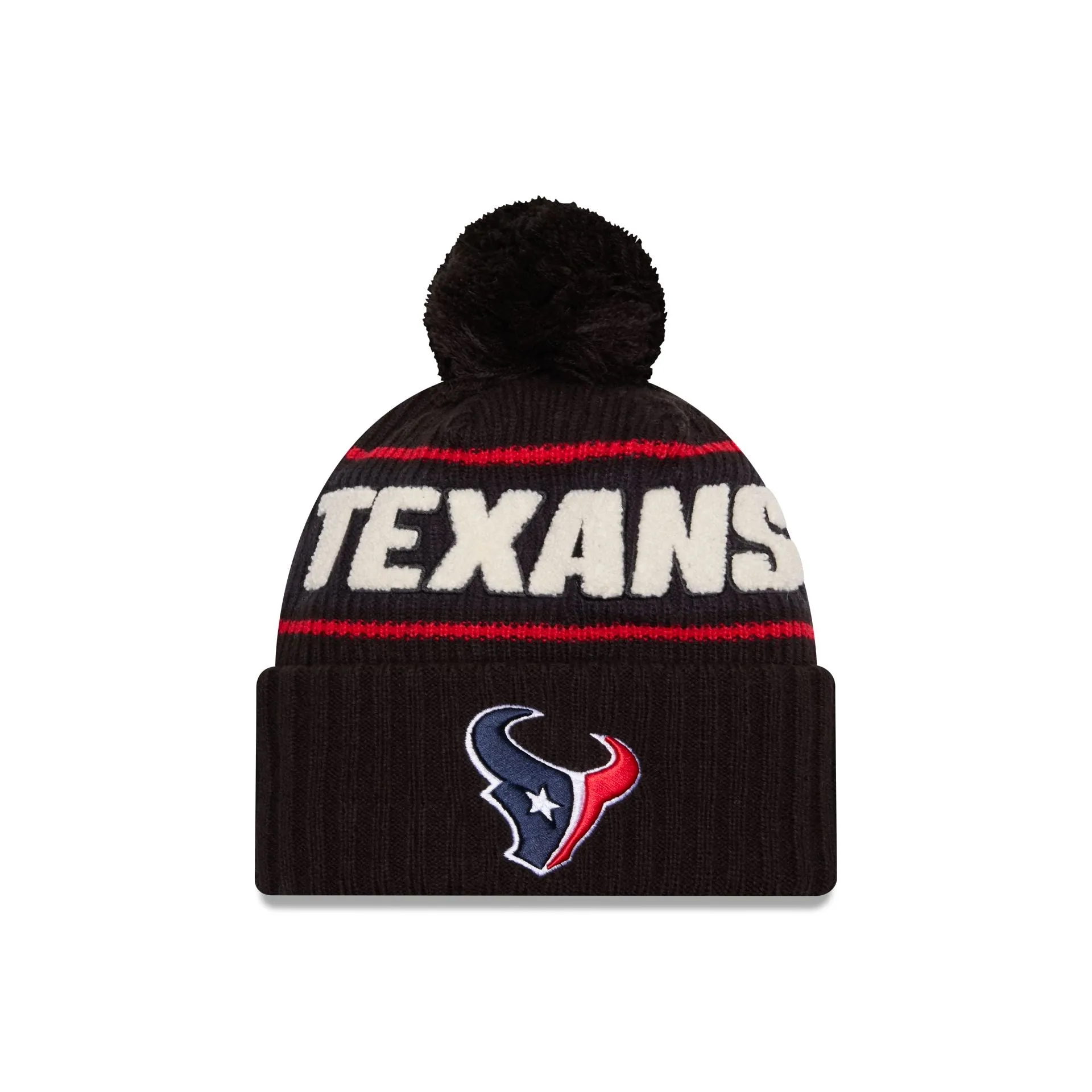 Houston Texans 2024 Cold Weather Black Pom Knit Hat sold by New Era