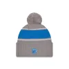 Detroit Lions 2024 Cold Weather Gray Pom Knit Hat sold by New Era