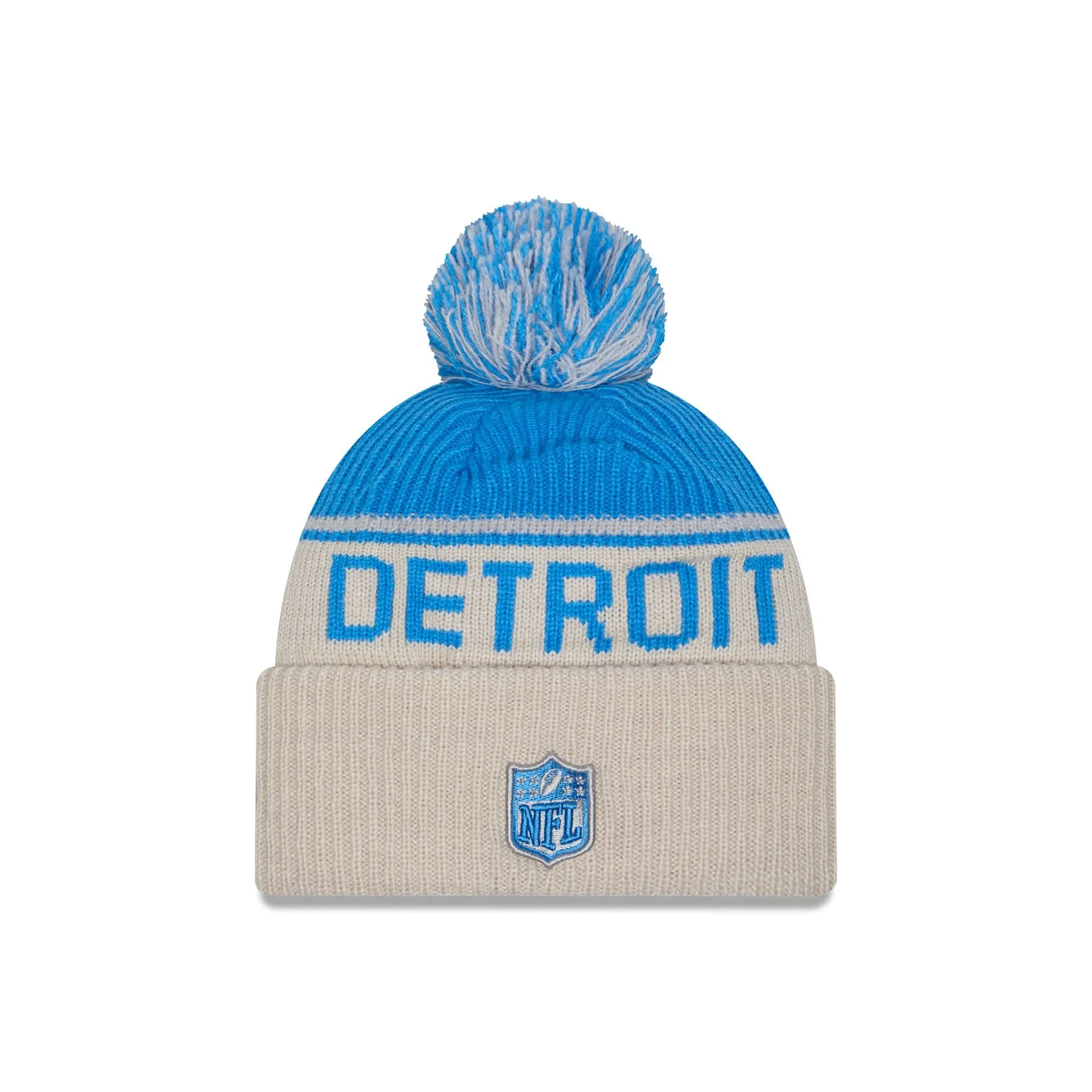 Detroit Lions 2024 Cold Weather Historic Pom Knit Hat sold by New Era product image thumbnail 2