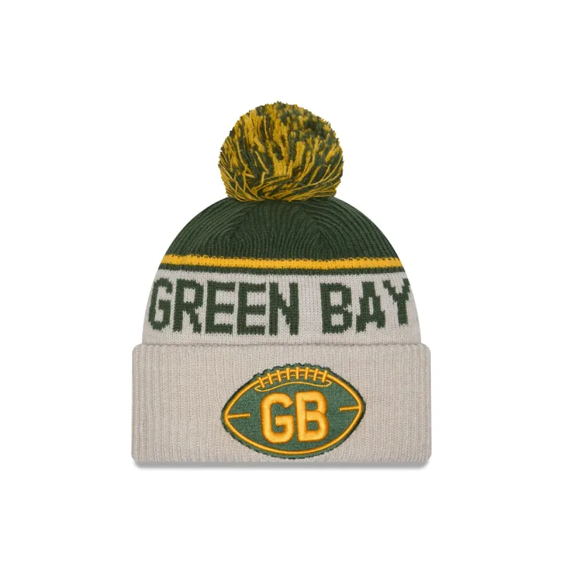 Green Bay Packers 2024 Cold Weather Historic Pom Knit Hat sold by New Era
