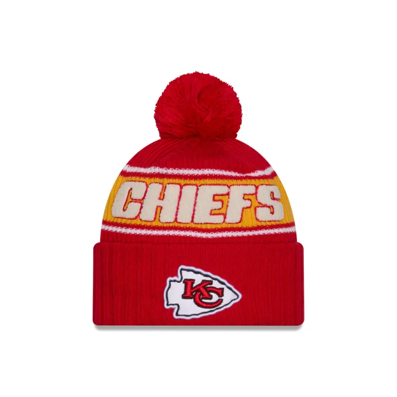 Kansas City Chiefs 2024 Cold Weather Sport Pom Knit Hat sold by New Era