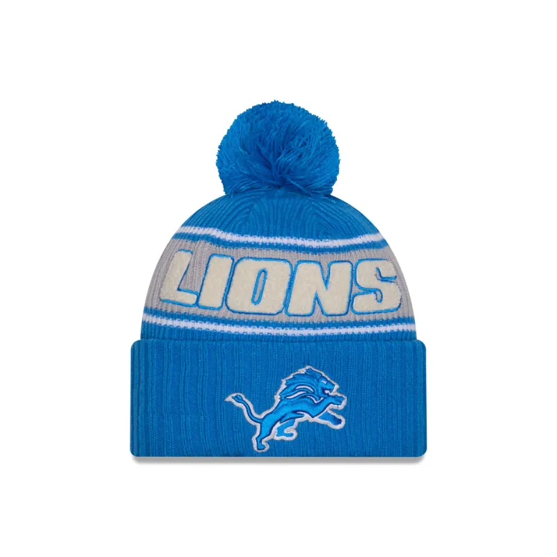 Detroit Lions 2024 Cold Weather Sport Pom Knit Hat sold by New Era
