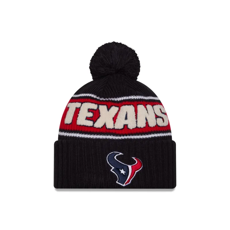 Houston Texans 2024 Cold Weather Sport Pom Knit Hat sold by New Era
