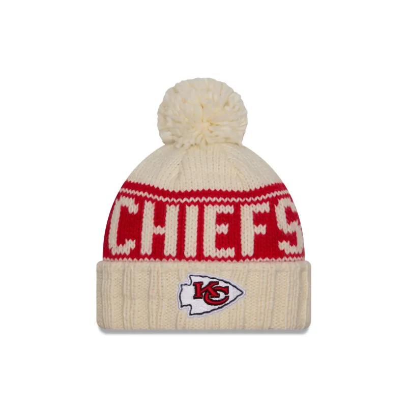 Kansas City Chiefs 2024 Cold Weather Chrome Pom Knit Hat sold by New Era