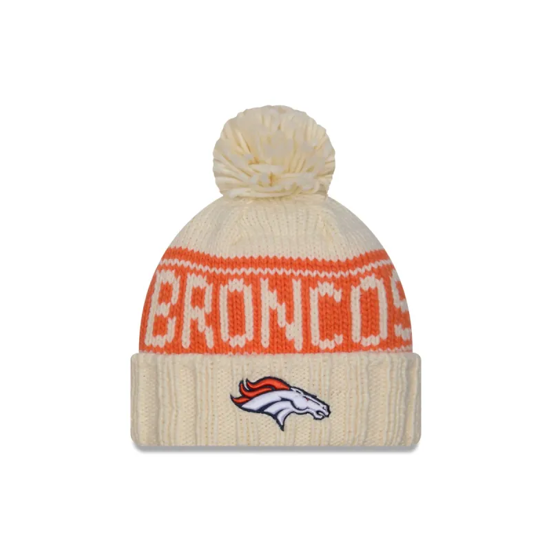 Denver Broncos 2024 Cold Weather Chrome Pom Knit Hat sold by New Era