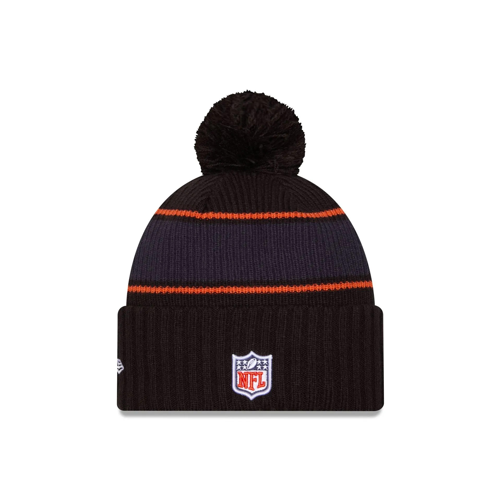 Chicago Bears 2024 Cold Weather Black Pom Knit Hat sold by New Era product image thumbnail 2