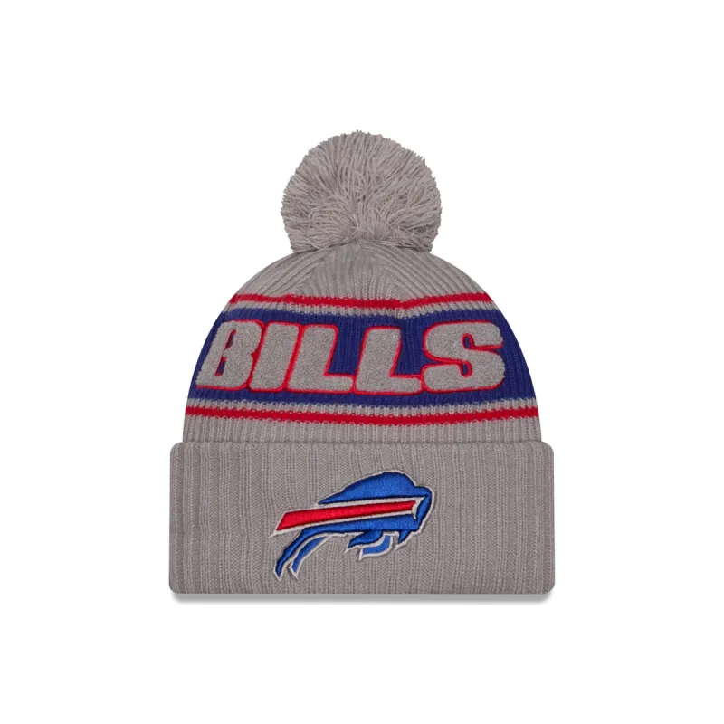 Buffalo Bills 2024 Cold Weather Gray Pom Knit Hat sold by New Era
