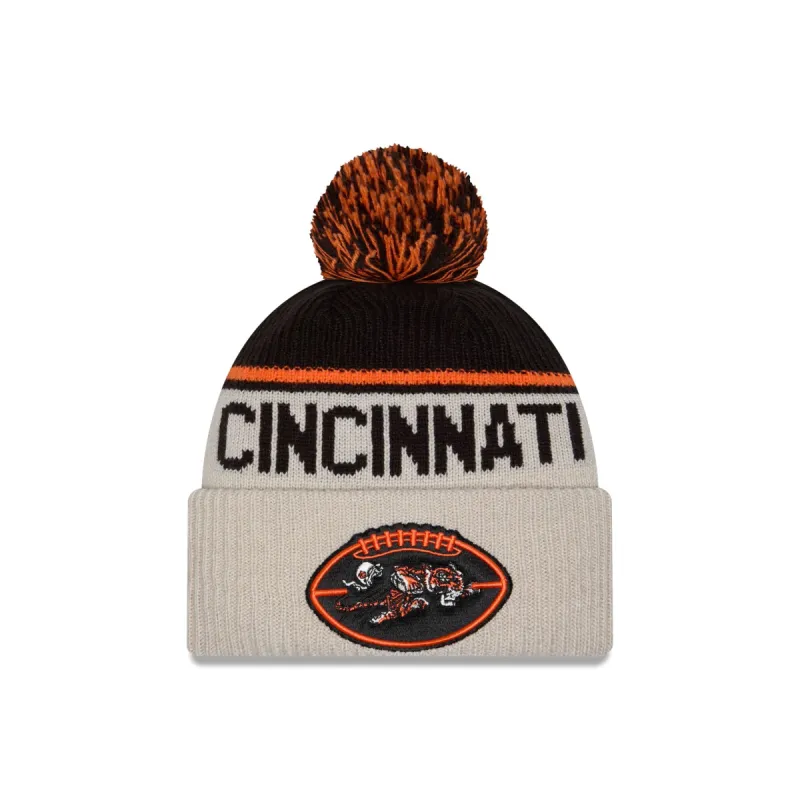 Cincinnati Bengals 2024 Cold Weather Historic Pom Knit Hat sold by New Era