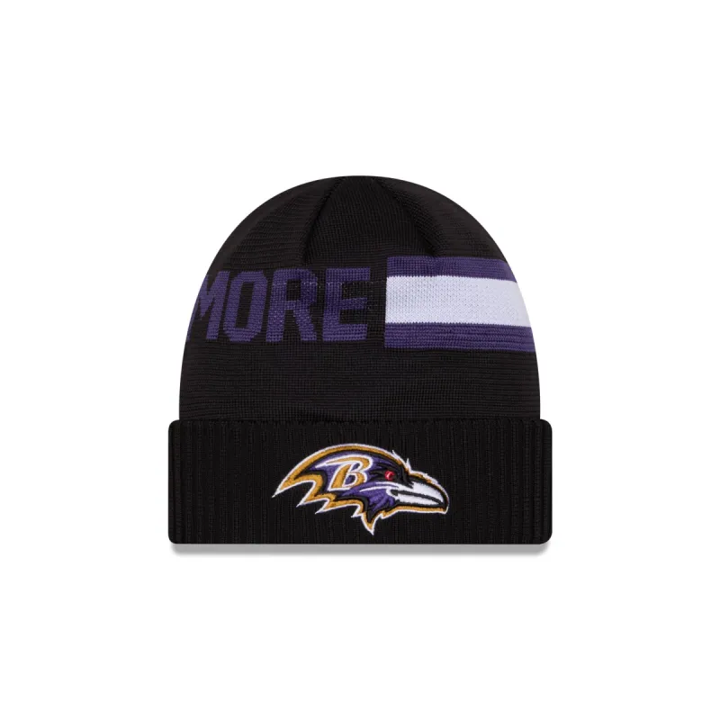 Baltimore Ravens 2024 Cold Weather Tech Knit Beanie sold by New Era