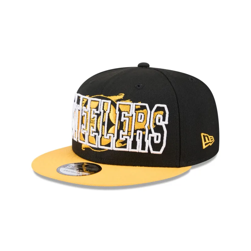 Pittsburgh Steelers Splatter 9FIFTY Snapback Hat sold by New Era