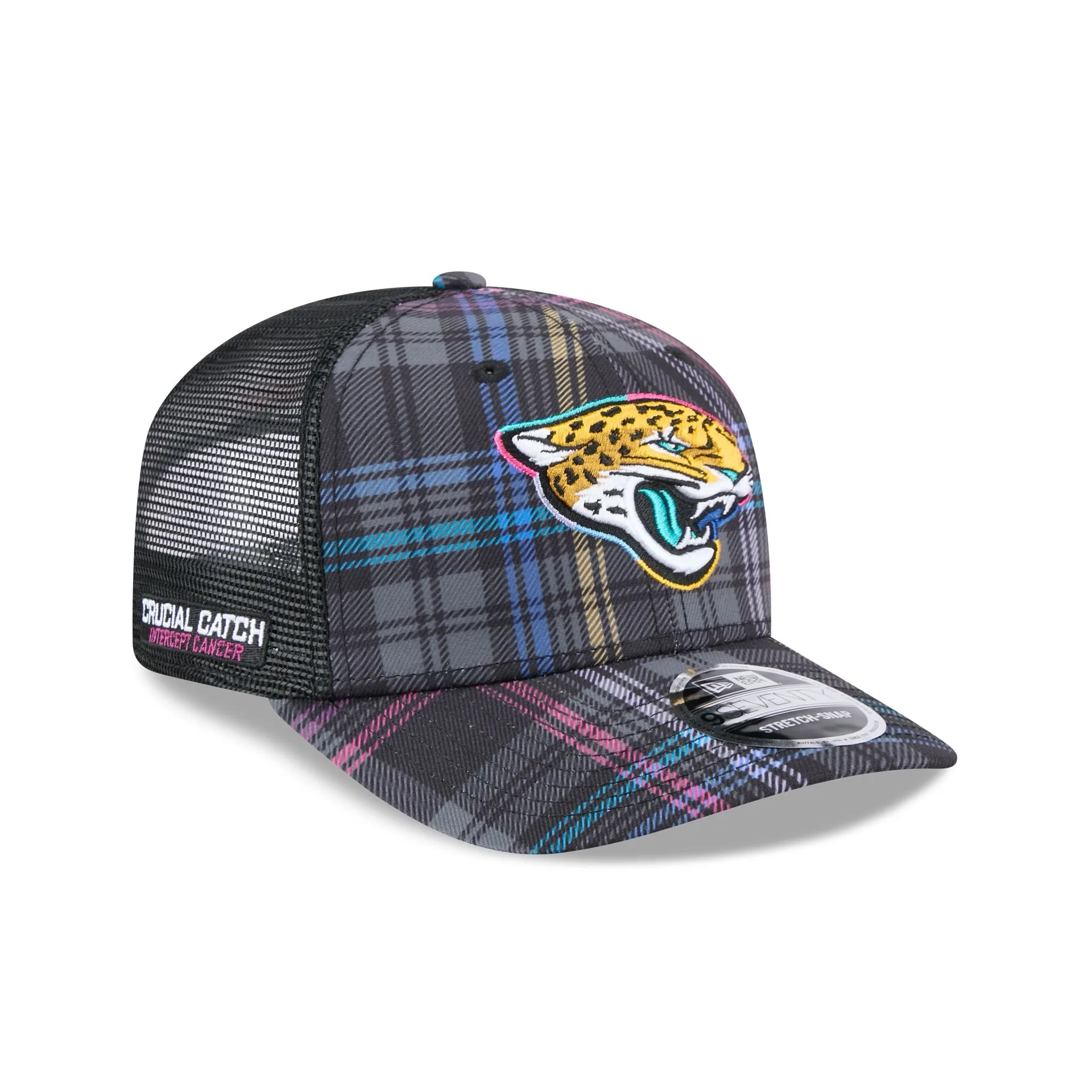 Jacksonville Jaguars 2024 Crucial Catch 9SEVENTY Trucker Hat sold by New Era