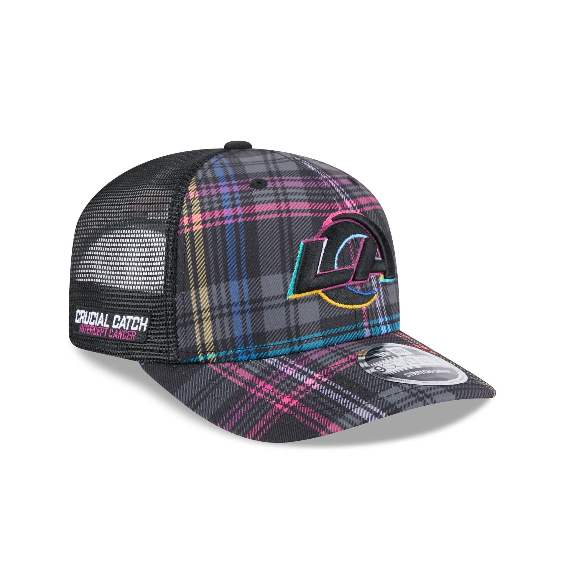 Los Angeles Rams 2024 Crucial Catch 9SEVENTY Trucker Hat sold by New Era