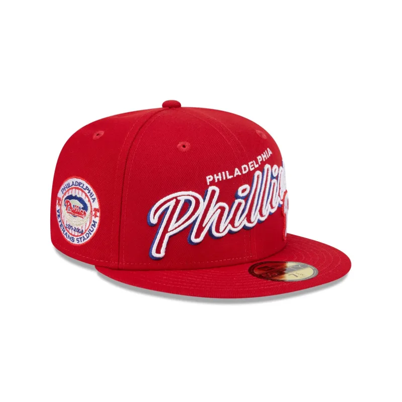Philadelphia Phillies Script Sided 59FIFTY Fitted Hat sold by New Era