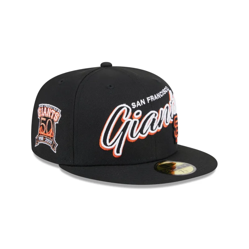 San Francisco Giants Script Sided 59FIFTY Fitted Hat sold by New Era