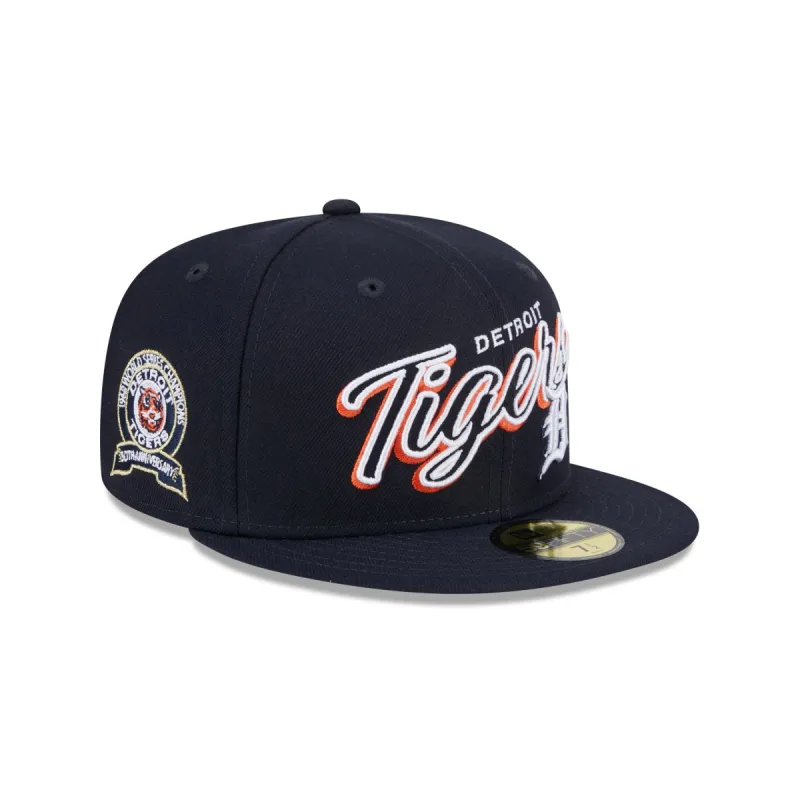 Detroit Tigers Script Sided 59FIFTY Fitted Hat sold by New Era