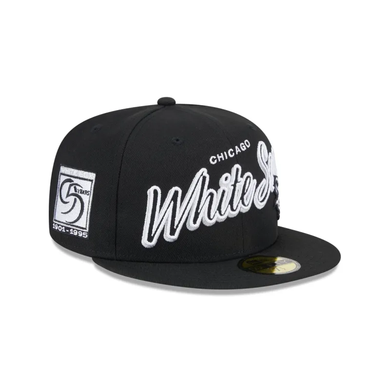 Chicago White Sox Script Sided 59FIFTY Fitted Hat sold by New Era