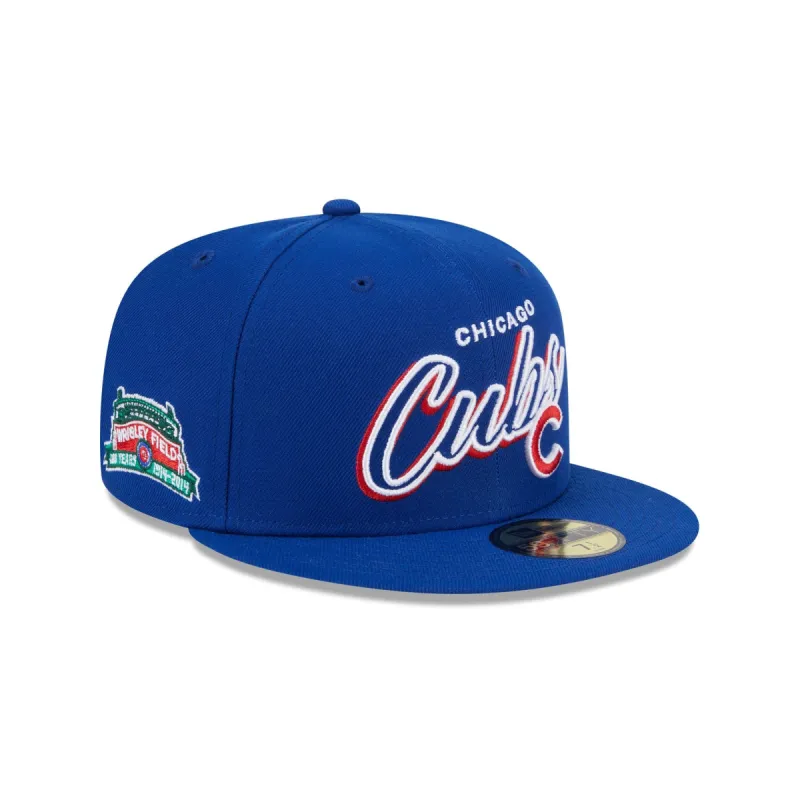 Chicago Cubs Script Sided 59FIFTY Fitted Hat sold by New Era