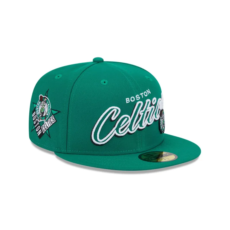 Boston Celtics Script Sided 59FIFTY Fitted Hat sold by New Era
