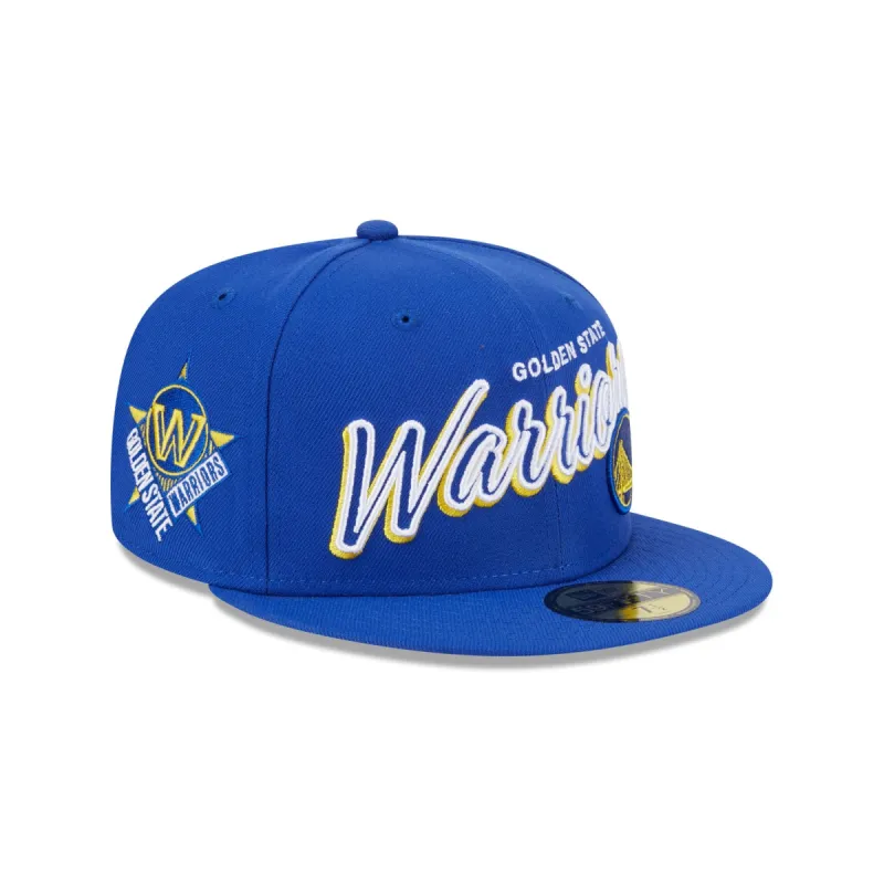 Golden State Warriors Script Sided 59FIFTY Fitted Hat sold by New Era