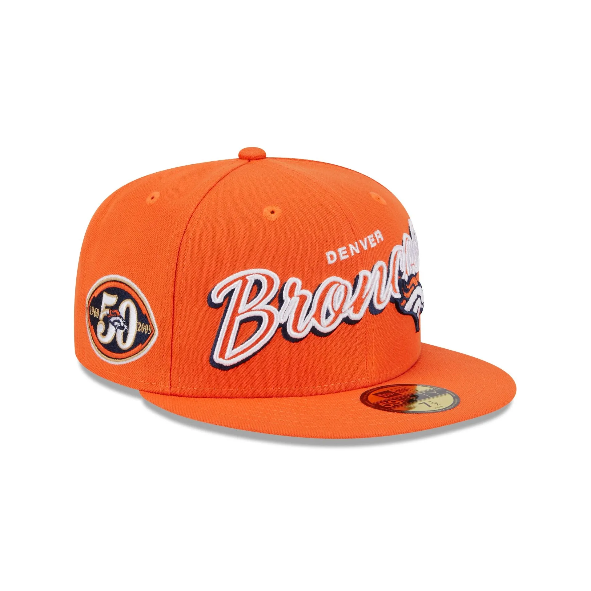 Denver Broncos Script Sided 59FIFTY Fitted Hat sold by New Era