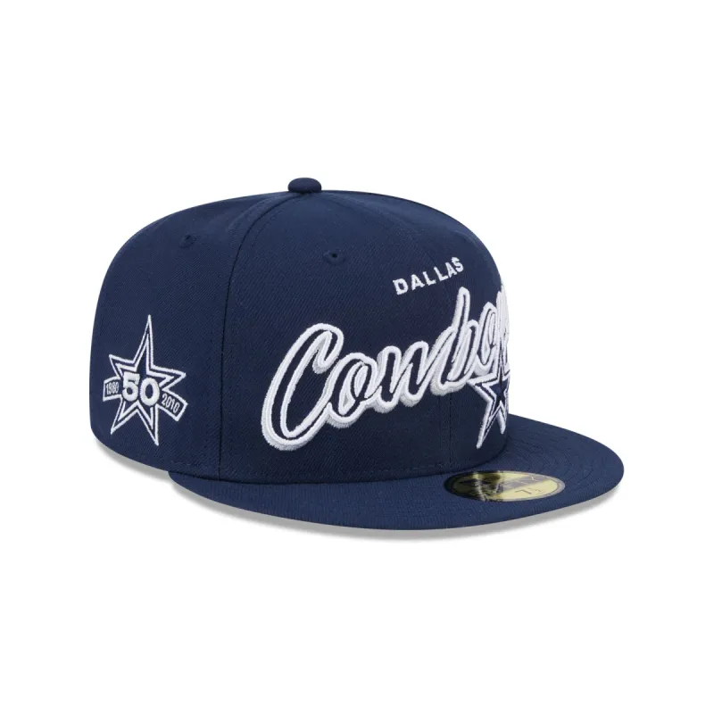 Dallas Cowboys Script Sided 59FIFTY Fitted Hat sold by New Era