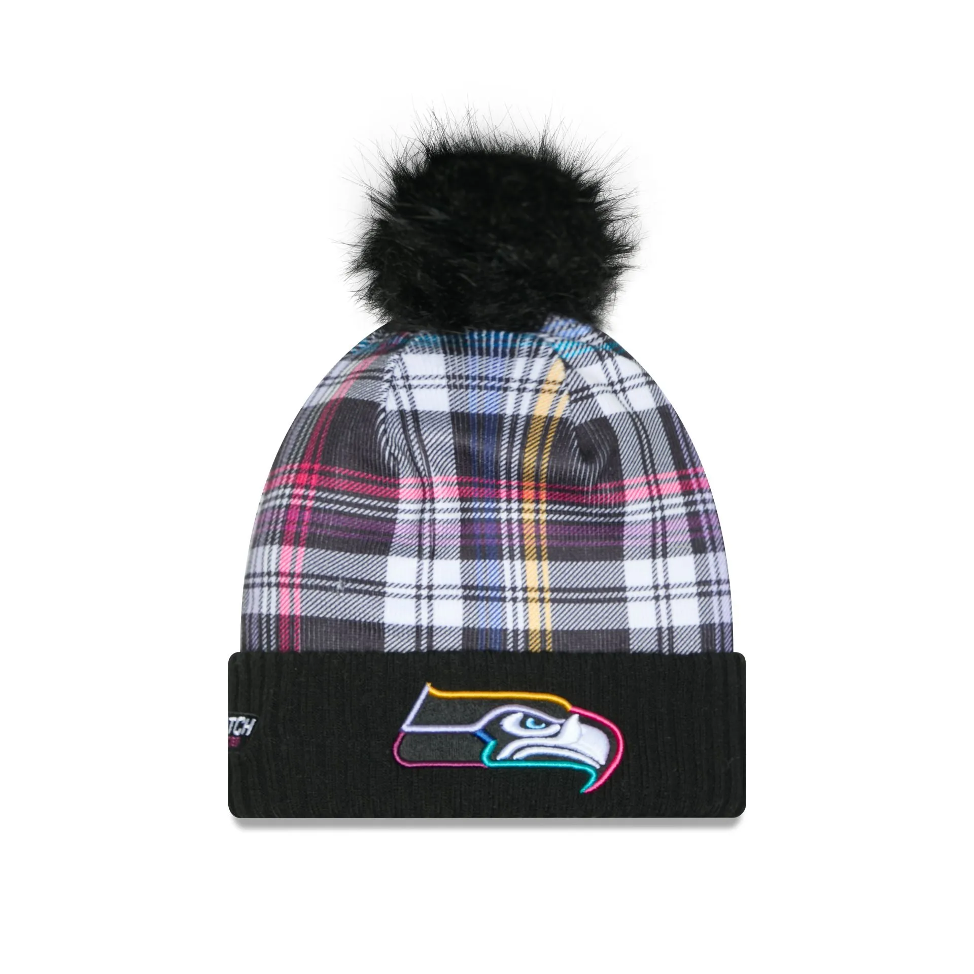 Seattle Seahawks 2024 Crucial Catch Women's Pom Knit Hat sold by New Era
