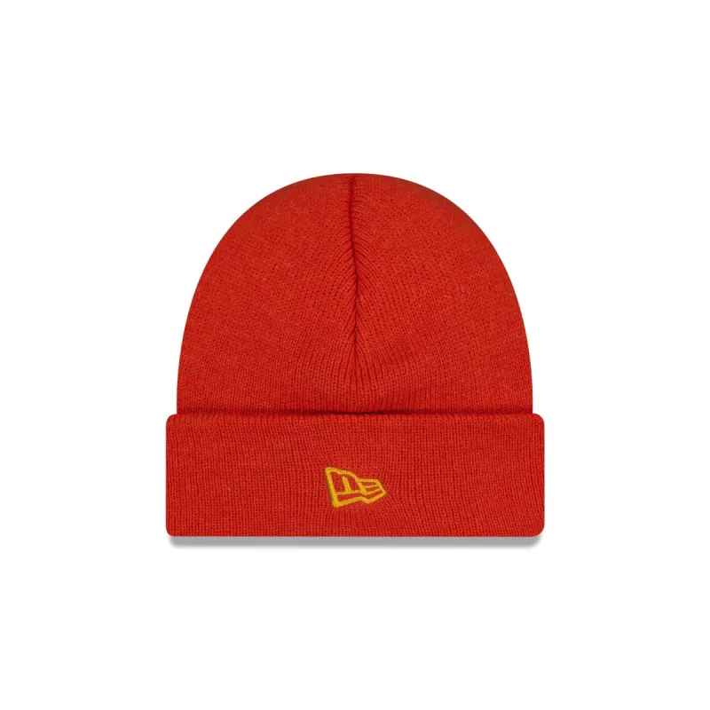 New Era Orange Short Cuff Knit Beanie sold by New Era