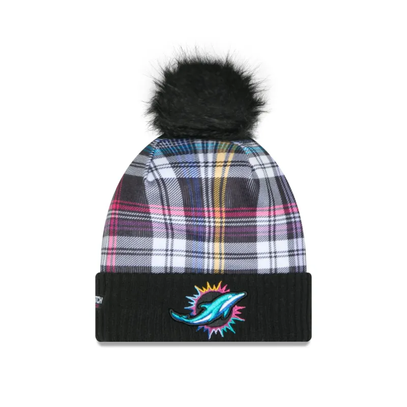 Miami Dolphins 2024 Crucial Catch Women's Pom Knit Hat sold by New Era