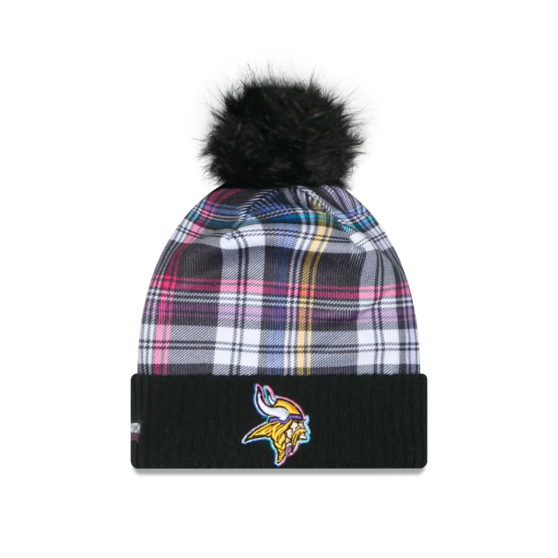 Minnesota Vikings 2024 Crucial Catch Women's Pom Knit Hat sold by New Era