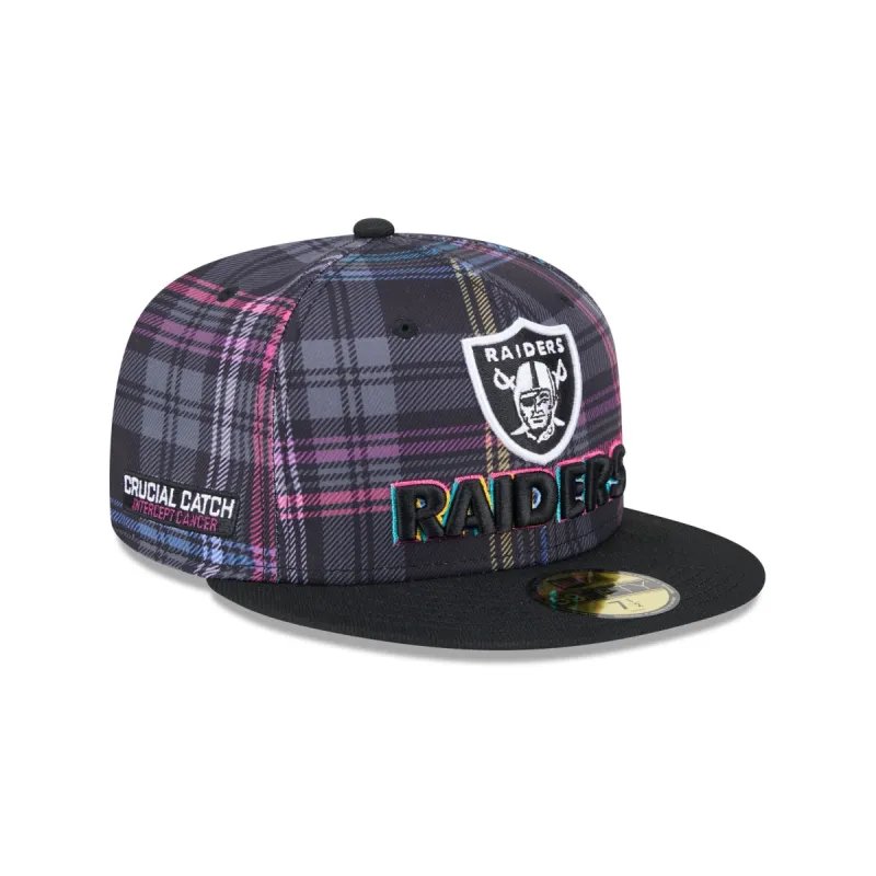 Las Vegas Raiders 2024 Crucial Catch 59FIFTY Fitted Hat made by New Era