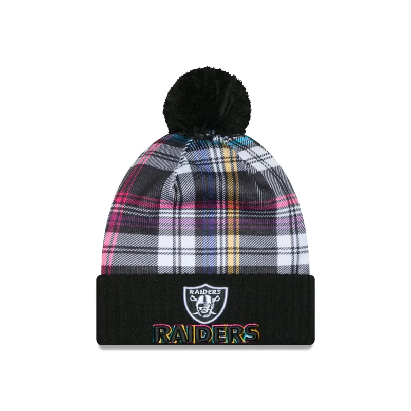 Las Vegas Raiders 2024 Crucial Catch Sport Pom Knit Hat sold by New Era