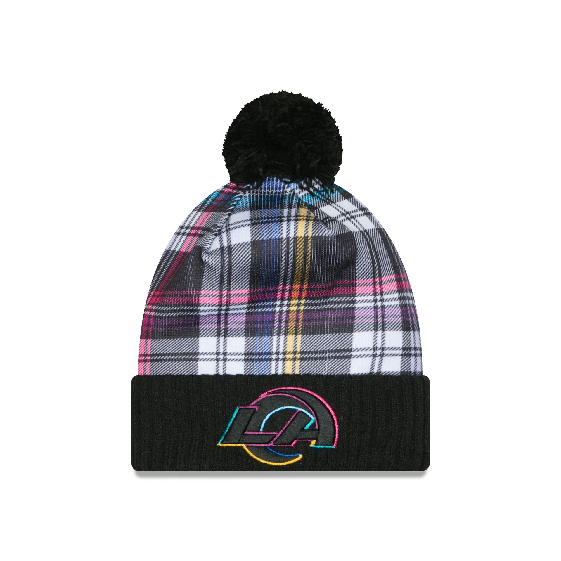 Los Angeles Rams 2024 Crucial Catch Sport Pom Knit Hat sold by New Era