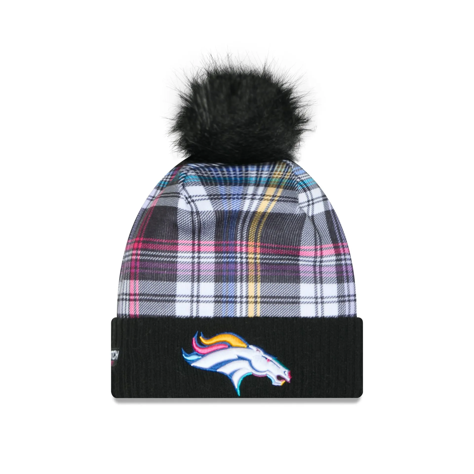Denver Broncos 2024 Crucial Catch Women's Pom Knit Hat sold by New Era