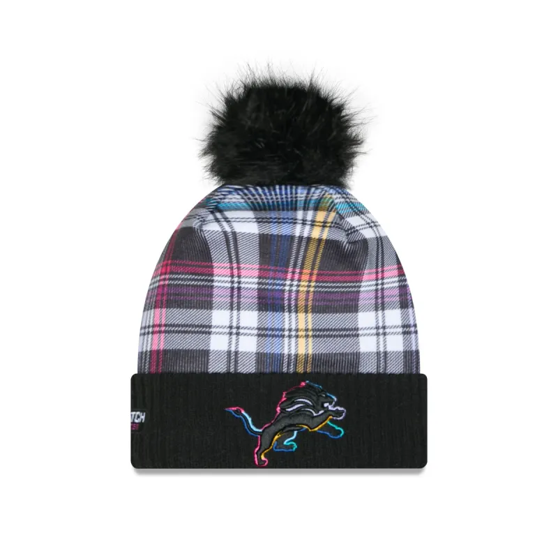 Detroit Lions 2024 Crucial Catch Women's Pom Knit Hat sold by New Era