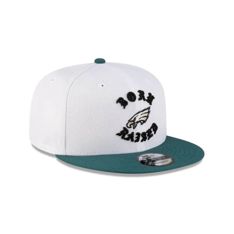 Born x Raised Philadelphia Eagles White 9FIFTY Snapback sold by New Era