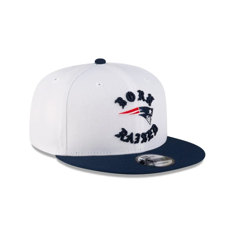 Born x Raised New England Patriots White 9FIFTY Snapback sold by New Era