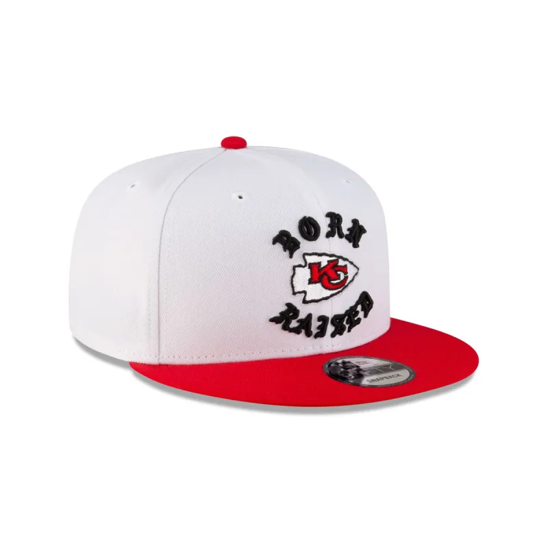 Born x Raised Kansas City Chiefs White 9FIFTY Snapback sold by New Era