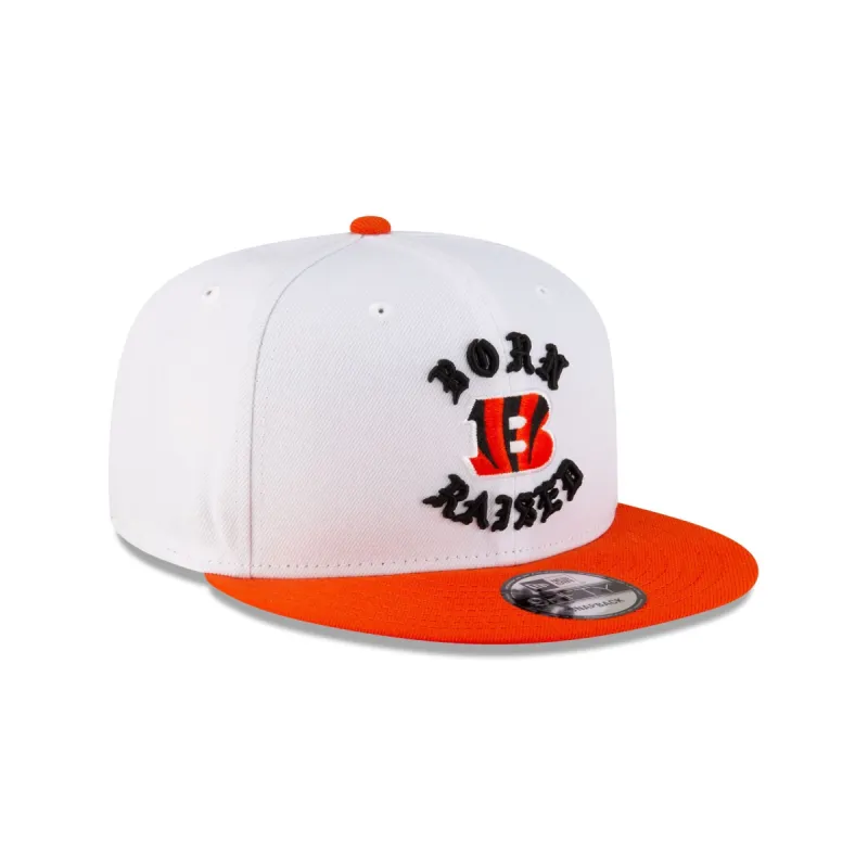 Born x Raised Cincinnati Bengals White 9FIFTY Snapback sold by New Era