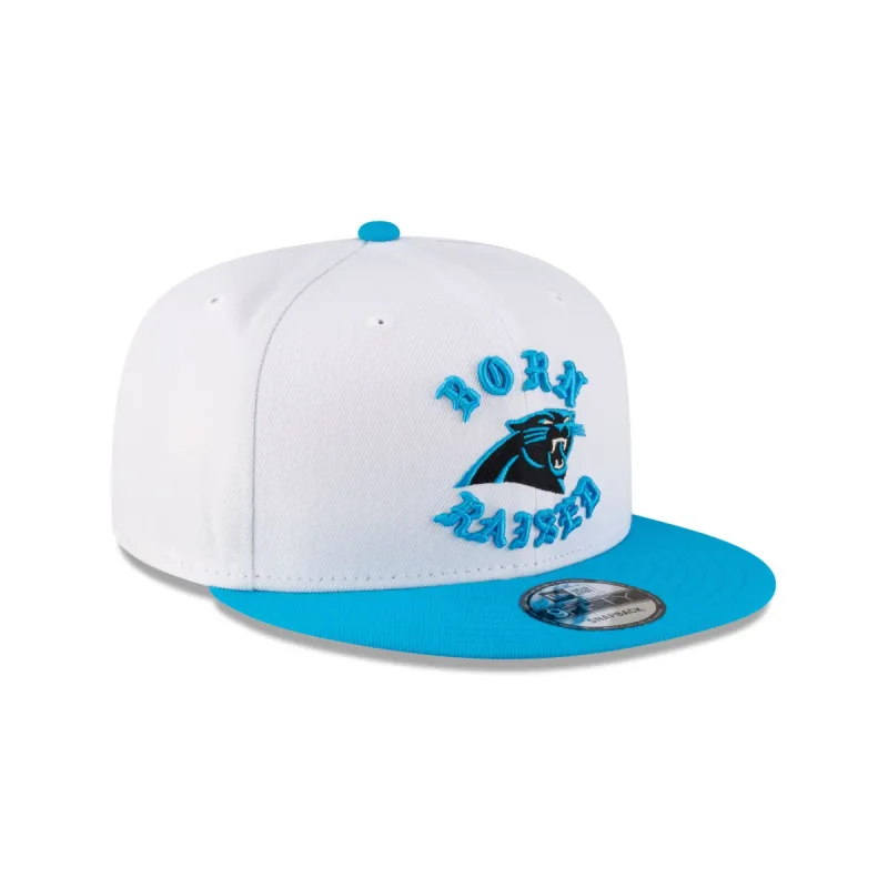 Born x Raised Carolina Panthers White 9FIFTY Snapback sold by New Era